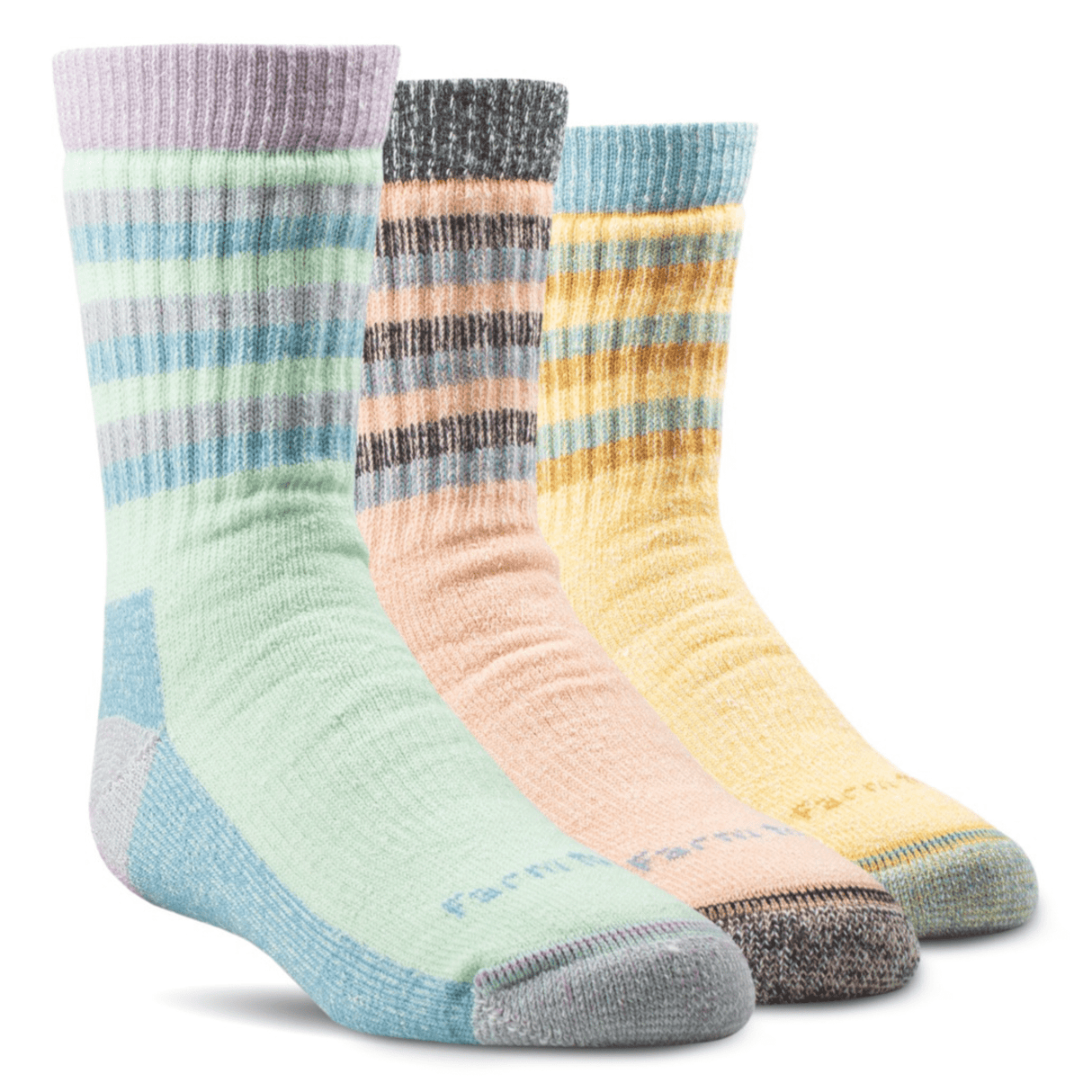 Farm to Feet Kids Kittery Hike Full Cushion 3-Pack Socks - Small / Niagra Blue