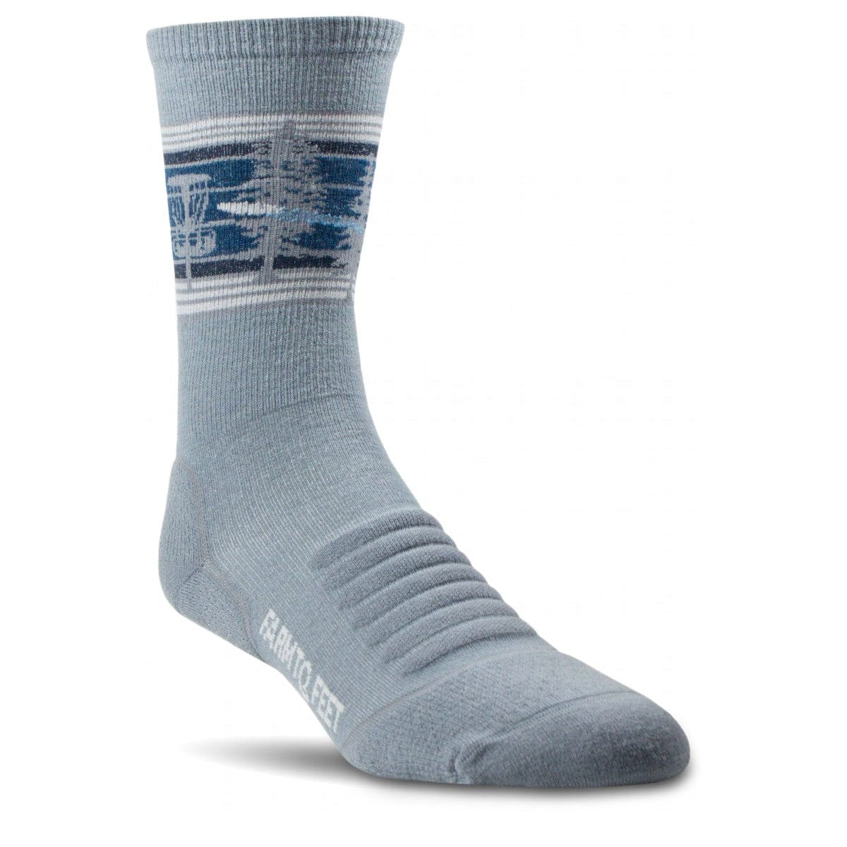 Farm to Feet Rock Hill Light Cushion 3/4 Crew Disc Golf Socks  -  Medium / Monument