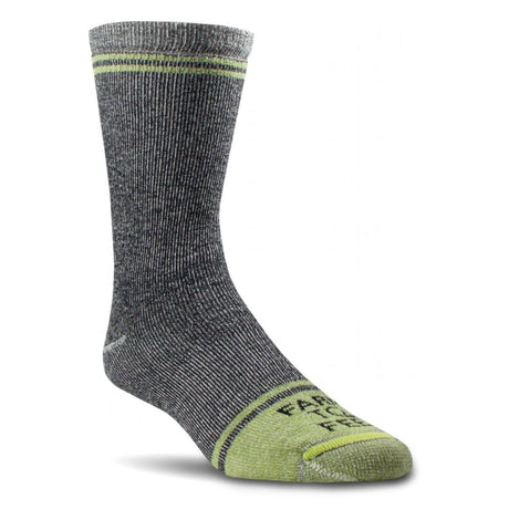 Farm to Feet St. Louis Full Cushion 3/4 Crew Work Socks  -  Medium / Grey/Green