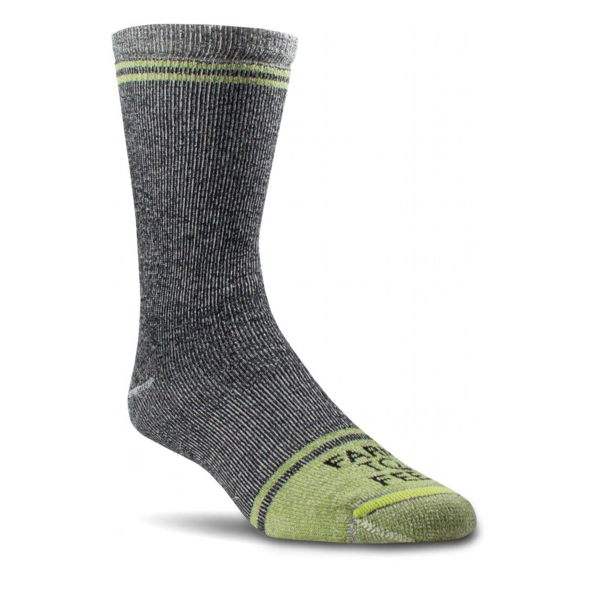 Farm to Feet St. Louis Full Cushion 3/4 Crew Work Socks - Medium / Grey/Green