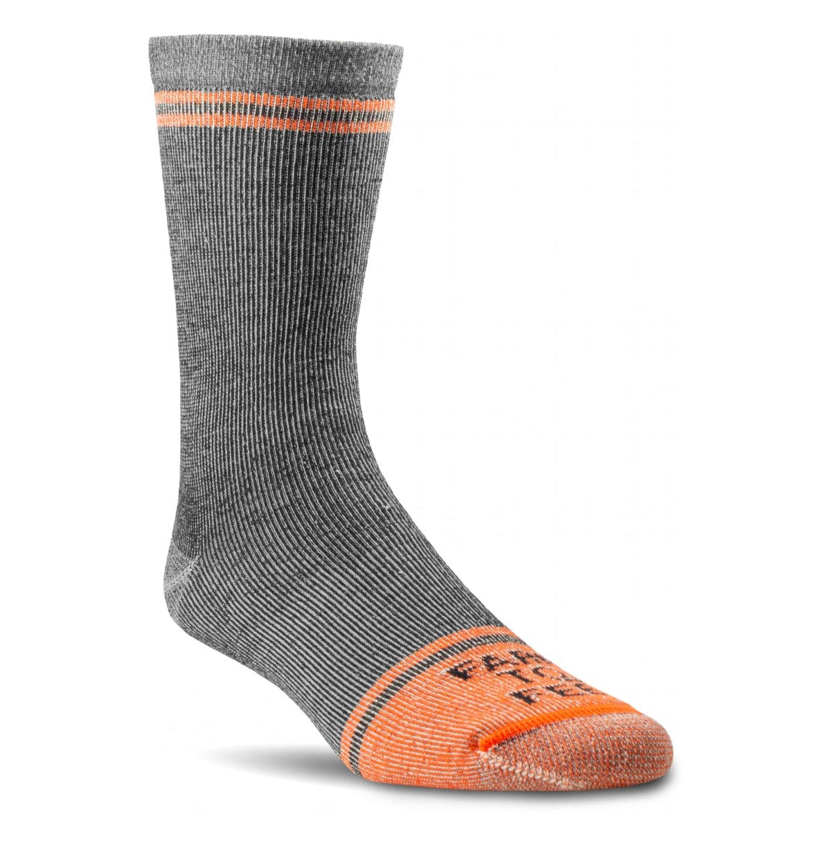 Farm to Feet St. Louis Full Cushion 3/4 Crew Work Socks  -  Medium / Grey/Orange