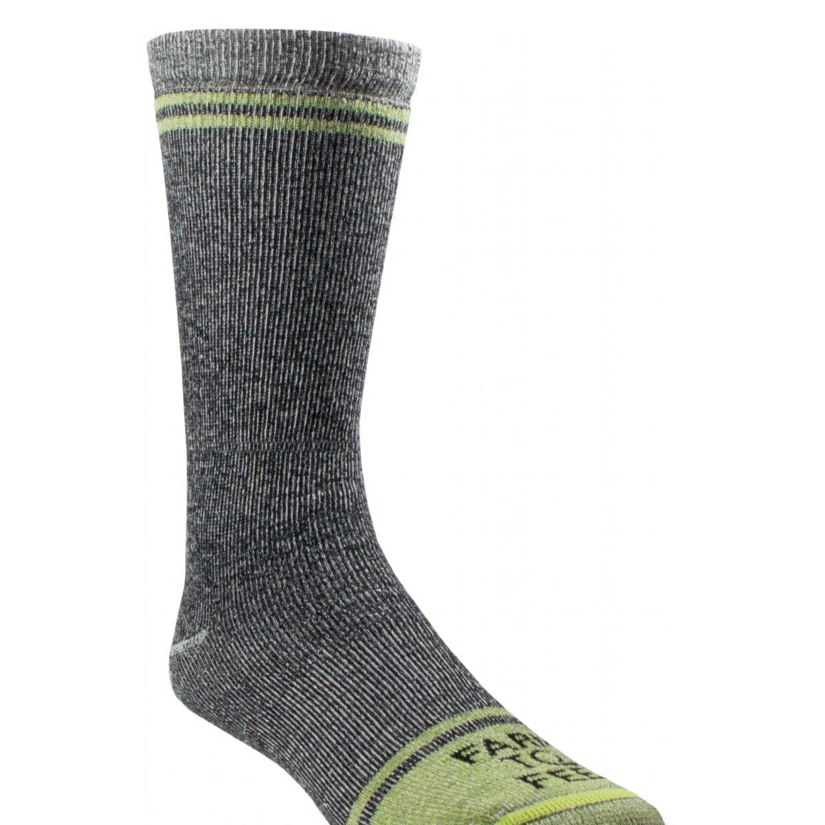 Farm to Feet St. Louis Full Cushion Extended Crew Work Socks  -  Medium / Grey/Green