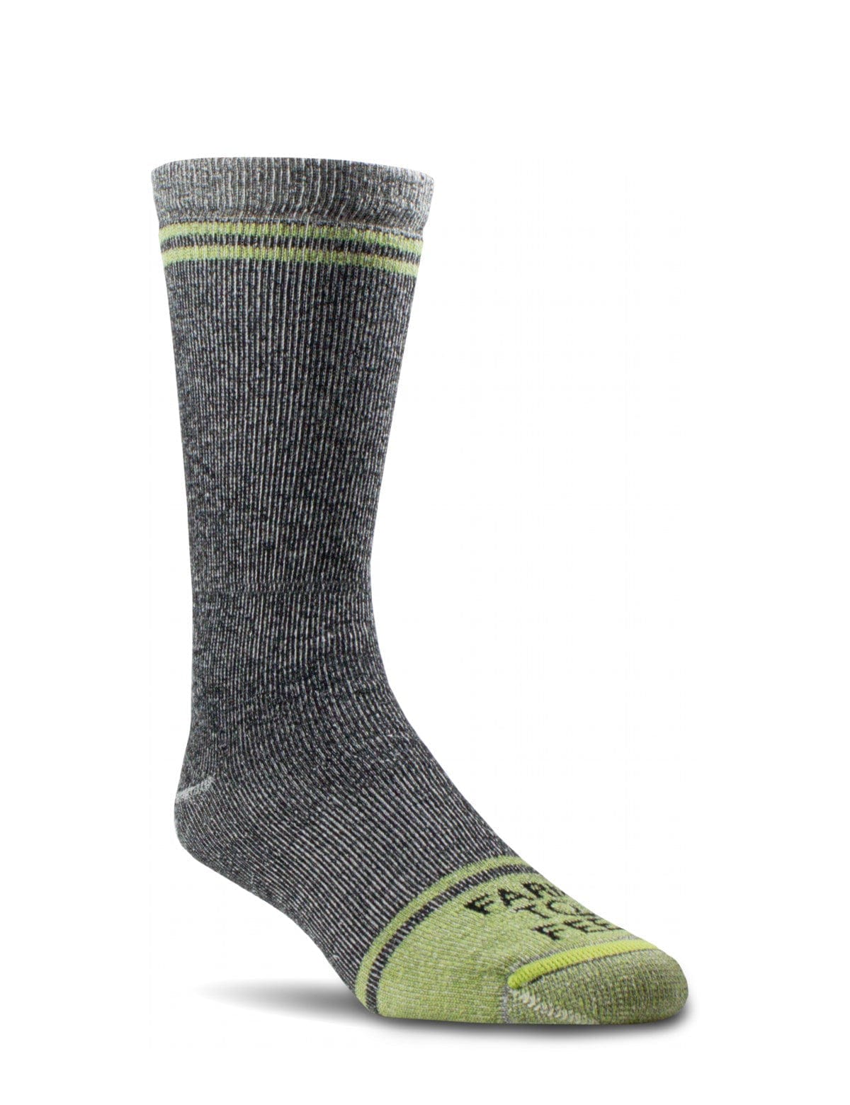 Farm to Feet St. Louis Full Cushion Extended Crew Work Socks  -  Medium / Grey/Green