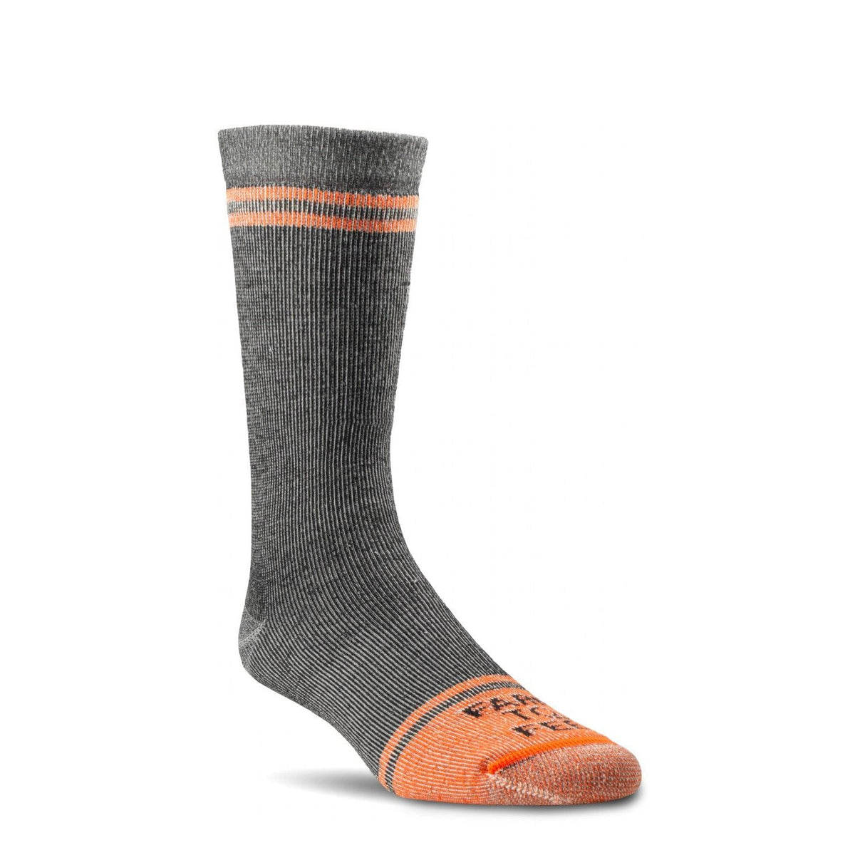 Farm to Feet St. Louis Full Cushion Extended Crew Work Socks - Medium / Grey/Orange