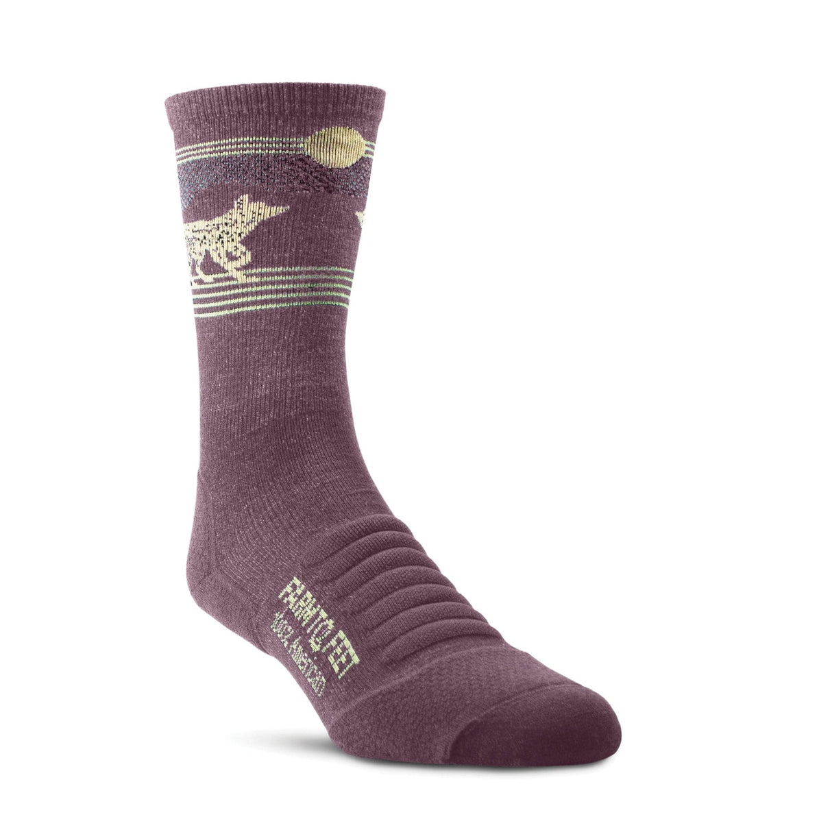 Farm to Feet Lone Wolf Light Targeted Cushion 3/4 Crew Socks  -  Small / Dewberry