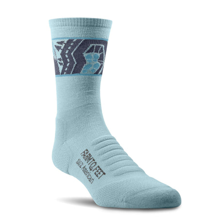 Farm to Feet Summit Light Targeted Cushion 3/4 Crew Socks  -  Medium / Pow Blue