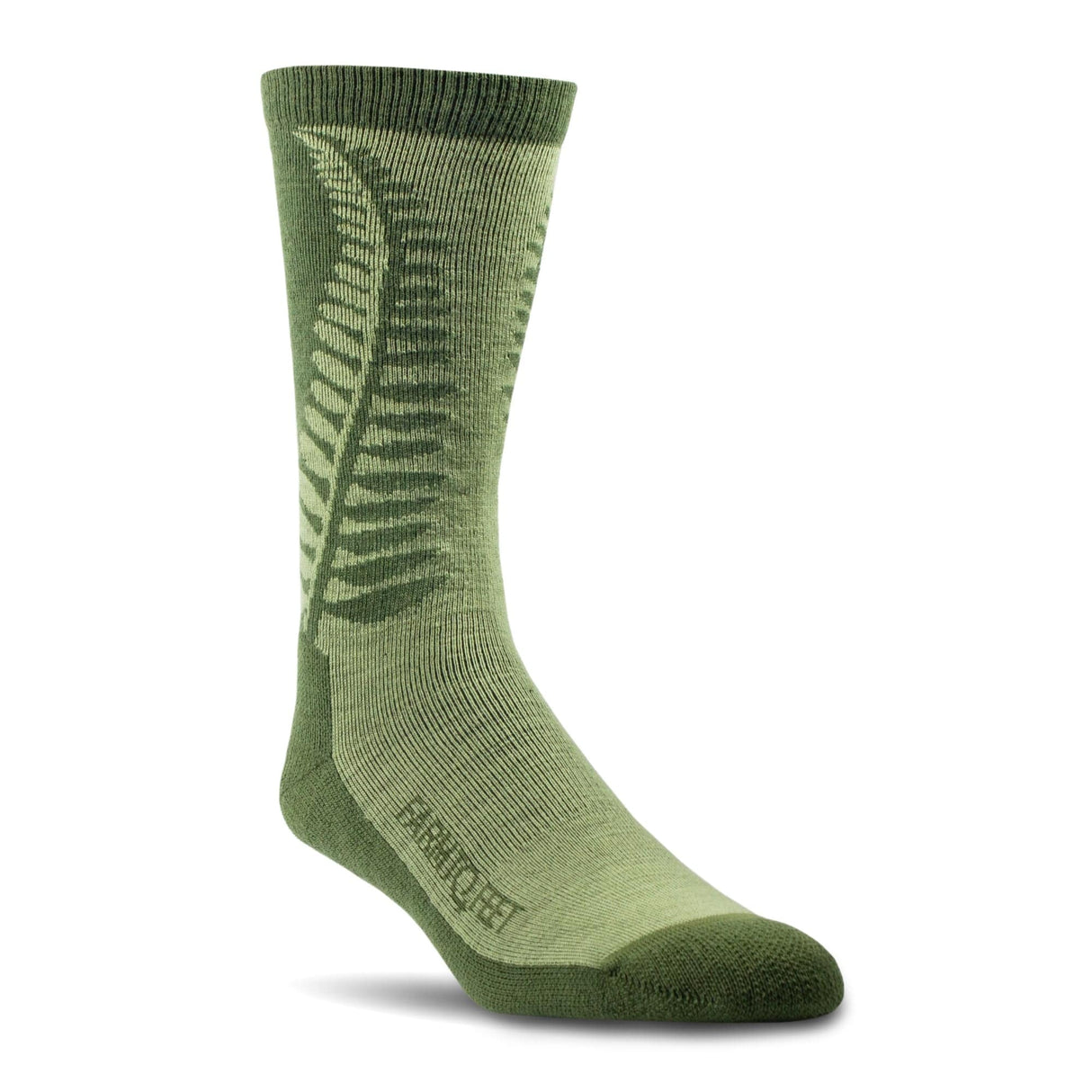 Farm to Feet Greenville Fern Light Cushion Crew Socks  -  Small / Mosstone/Wintermoss