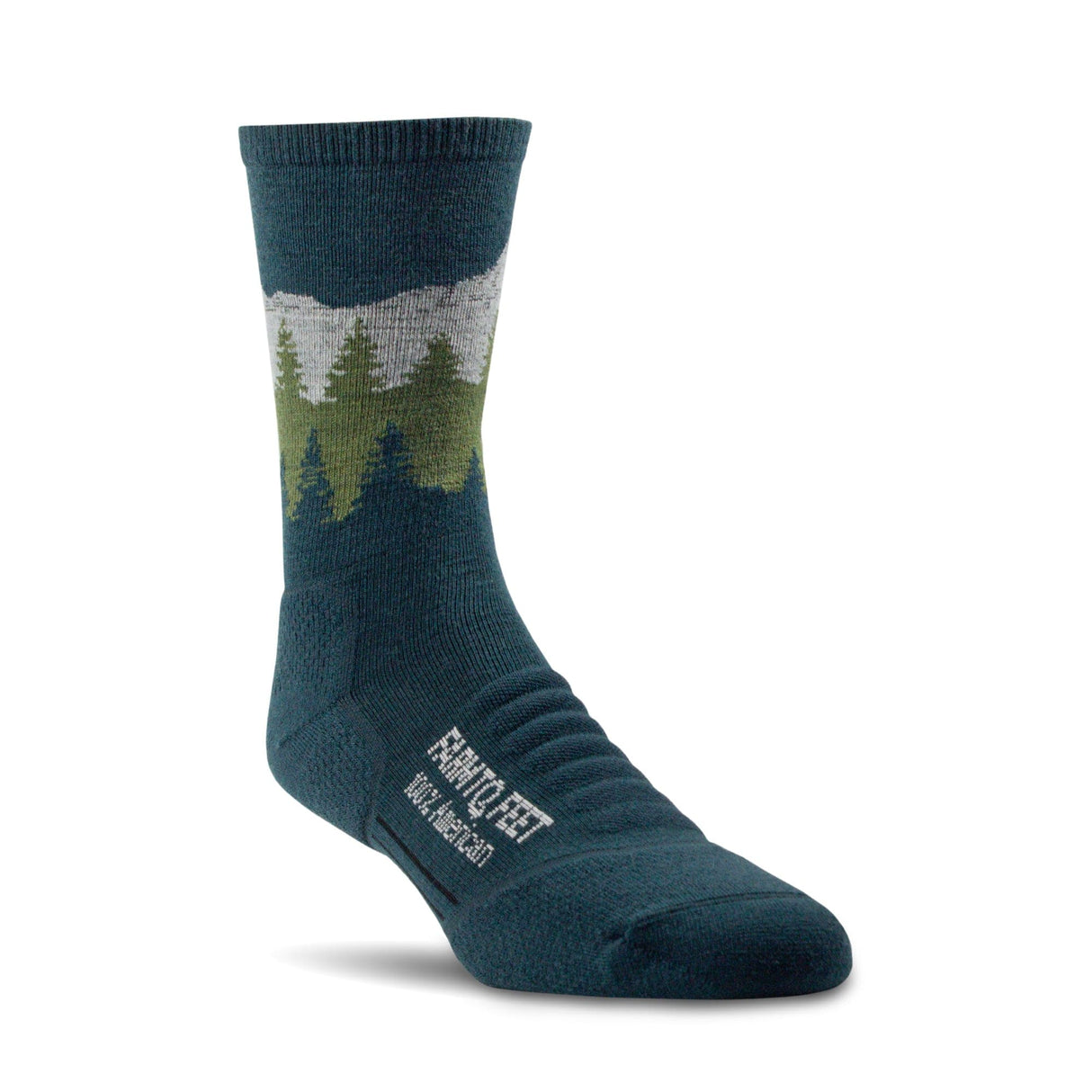 Farm to Feet Timber Light Targeted Cushion 3/4 Crew Socks  -  Small / Green Gables