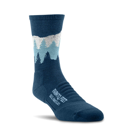 Farm to Feet Timber Light Targeted Cushion 3/4 Crew Socks  -  Medium / Pow Blue