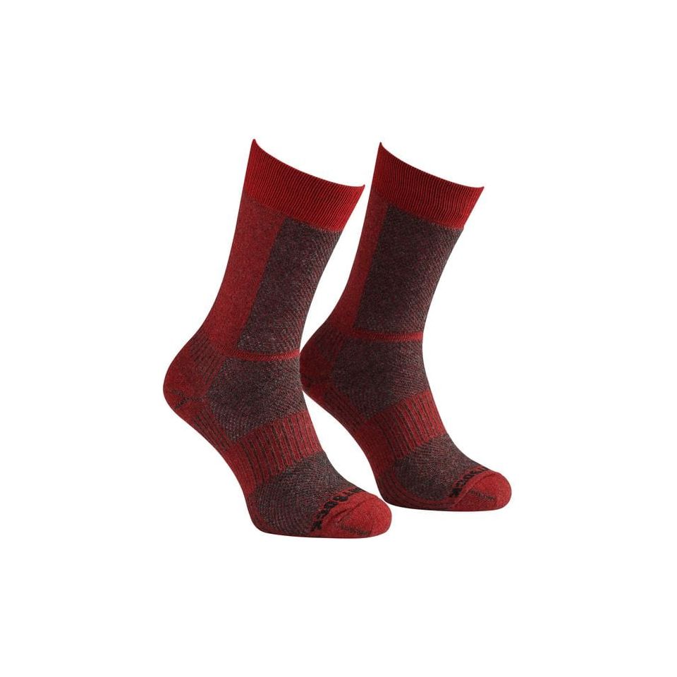 Wrightsock Double-Layer ECO Light Hike Crew Socks  -  Small / Black/Red