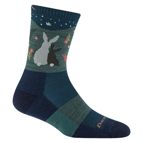 Darn Tough Womens Critter Club Micro Crew Lightweight Hiking Socks  -  Small / Eclipse