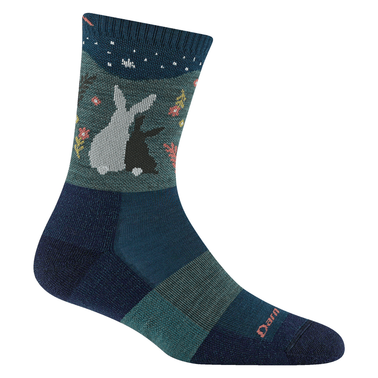Darn Tough Womens Critter Club Micro Crew Lightweight Hiking Socks - Small / Eclipse
