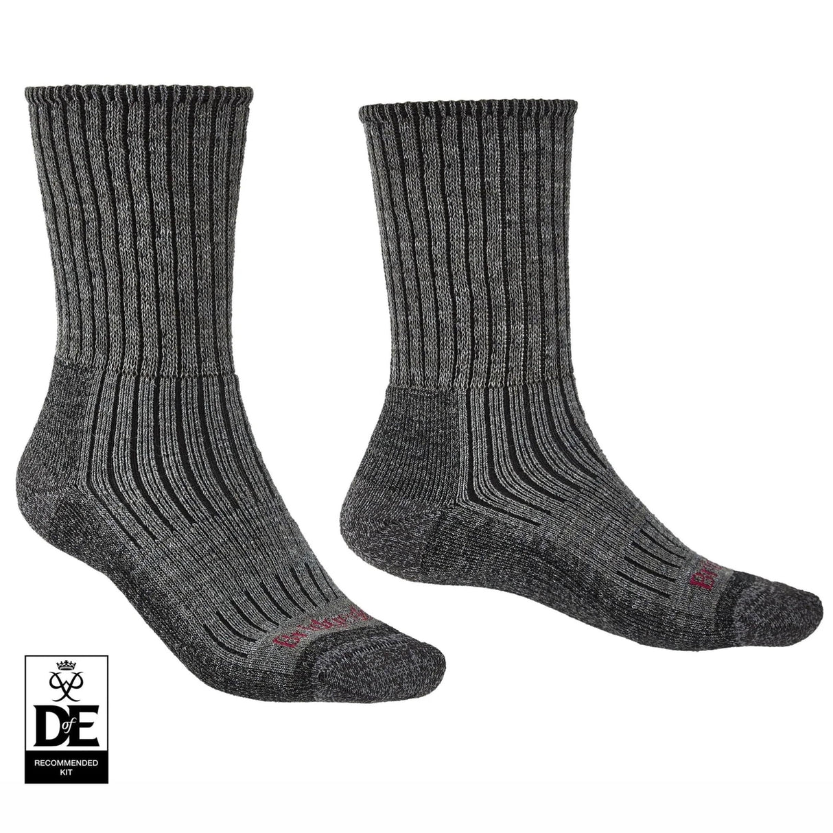 Bridgedale Mens Midweight Merino Comfort Boot Socks  -  Medium / Charcoal