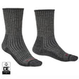 Bridgedale Mens Midweight Merino Comfort Boot Socks  -  Medium / Charcoal