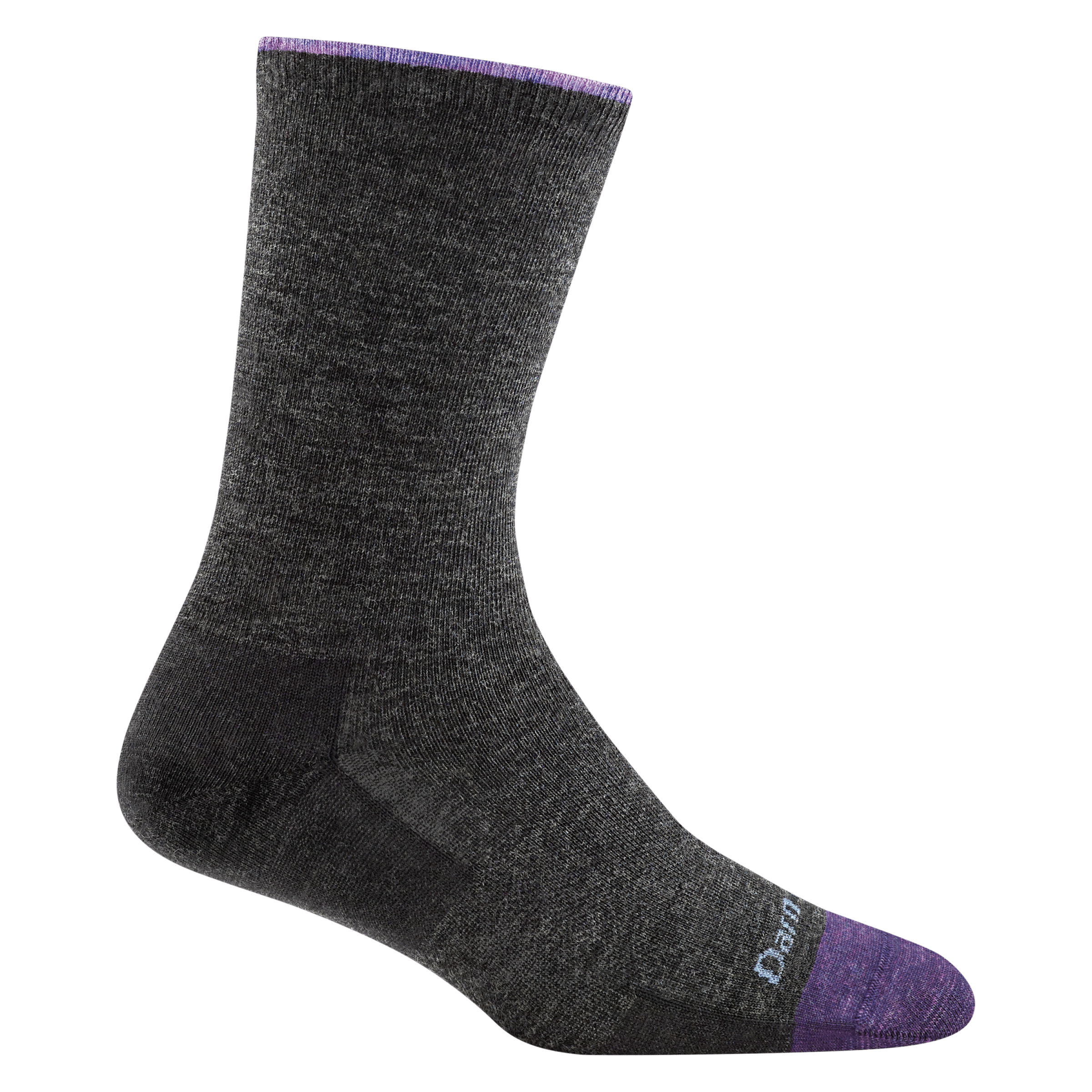 Darn Tough Womens Solid Basic Crew Lightweight Lifestyle Socks  -  Small / Charcoal