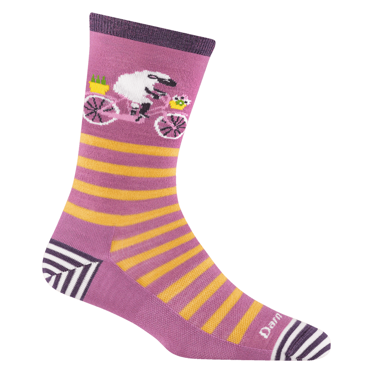 Darn Tough Womens Animal Haus Crew Lightweight Lifestyle Socks - Small / Lilac