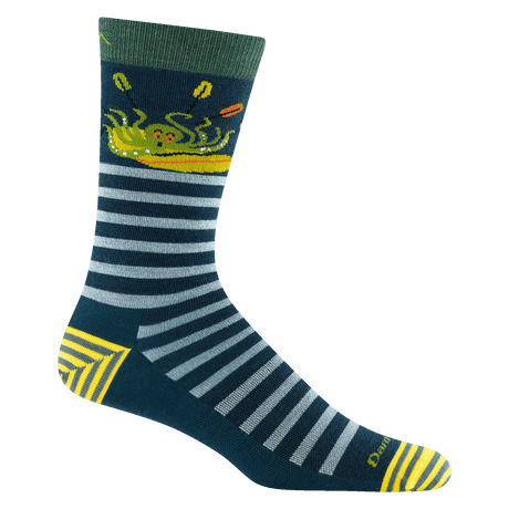 Darn Tough Mens Animal Haus Crew Lightweight Lifestyle Socks  -  Medium / Dark Teal