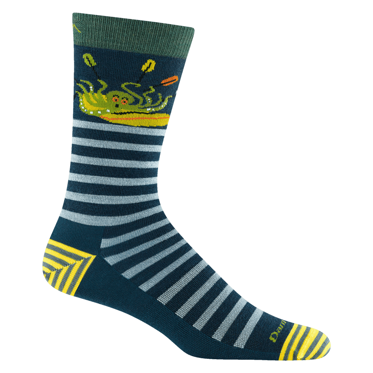 Darn Tough Mens Animal Haus Crew Lightweight Lifestyle Socks - Medium / Dark Teal