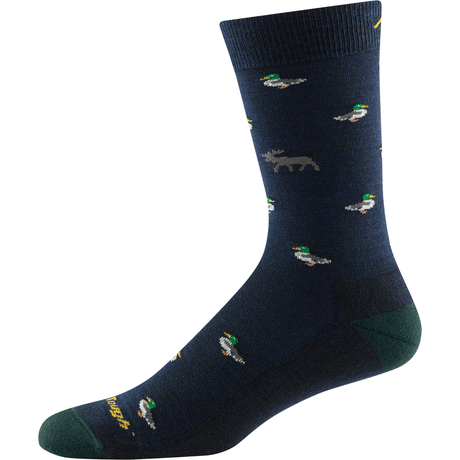 Darn Tough Mens Duck Duck Moose Crew Lightweight Lifestyle Socks  -
