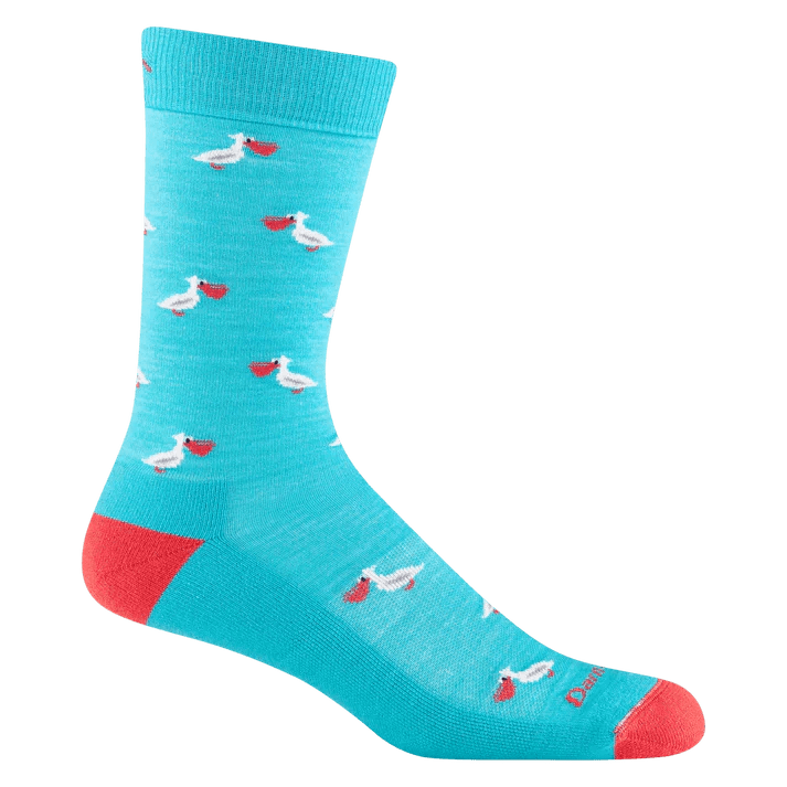 Darn Tough Mens Pelican Crew Lightweight Lifestyle Socks  -  X-Large / Teal