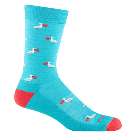 Darn Tough Mens Pelican Crew Lightweight Lifestyle Socks  -  X-Large / Teal