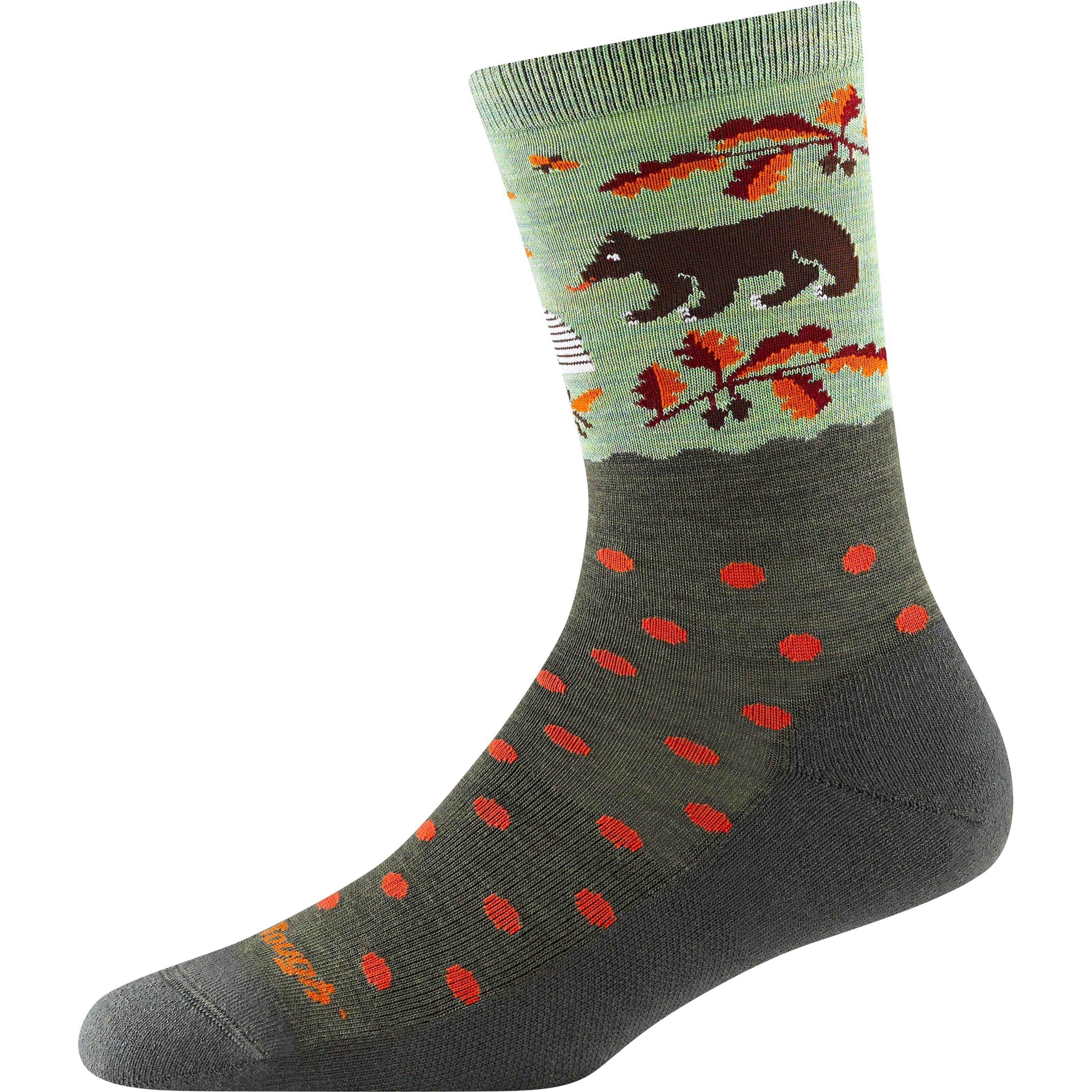 Darn Tough Womens Wild Life Crew Lightweight Lifestyle Socks  -