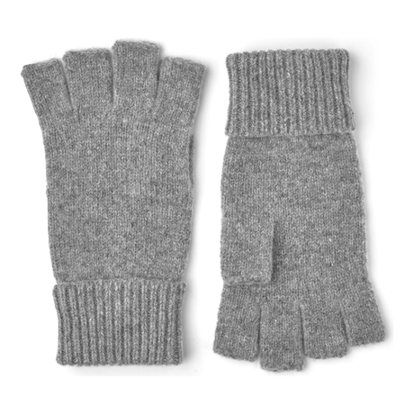 Hestra Basic Wool Half Finger Gloves  -  6 / Gray