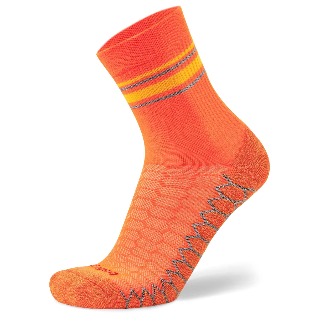 Balega Silver Mini Crew Socks  -  Small / Neon Orange