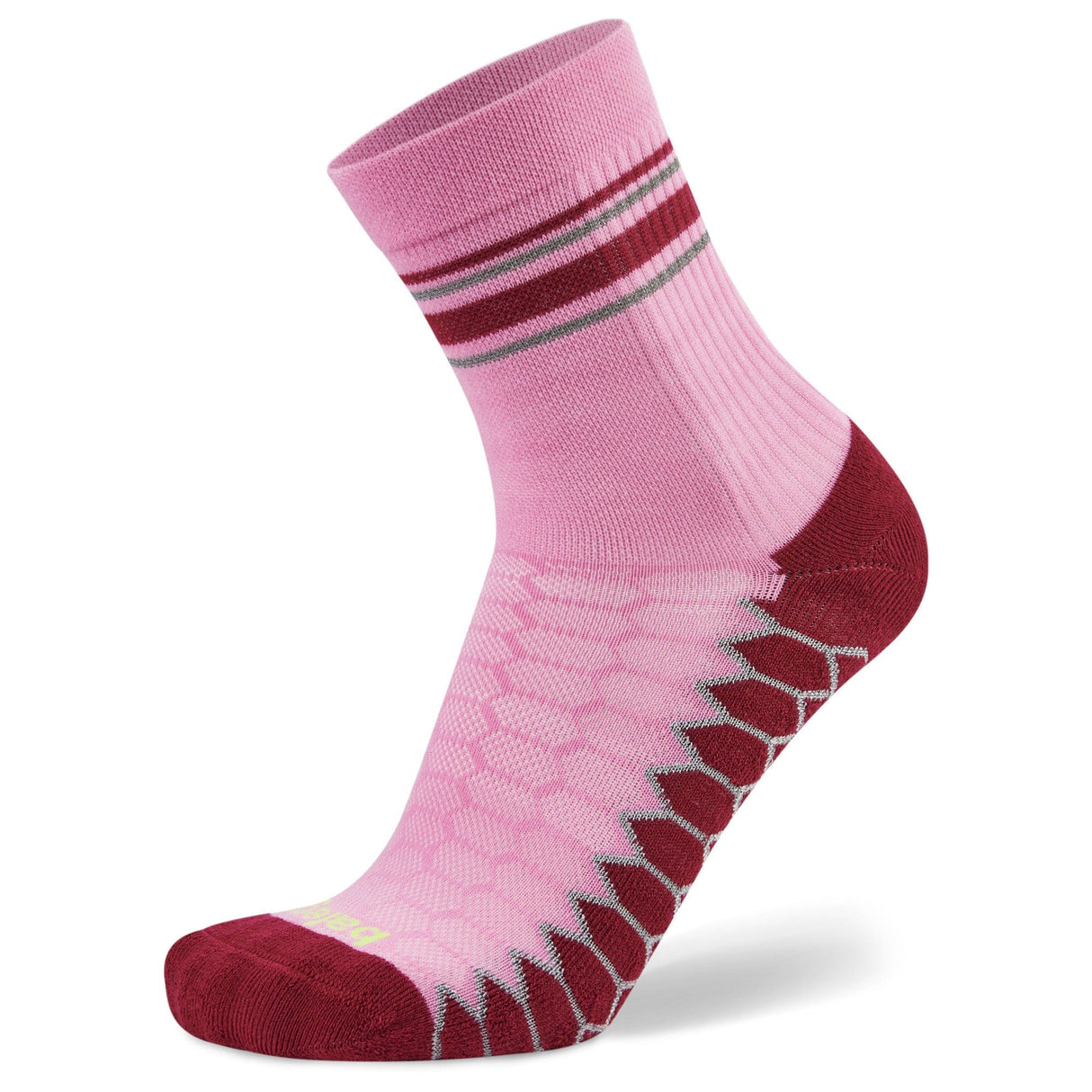 Balega Silver Mini Crew Socks  -  Small / Super Pink