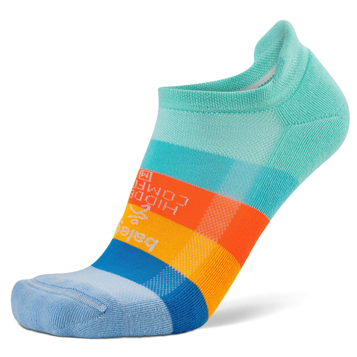 Balega Hidden Comfort No Show Tab Socks - Medium / Aqua/Cool Blue