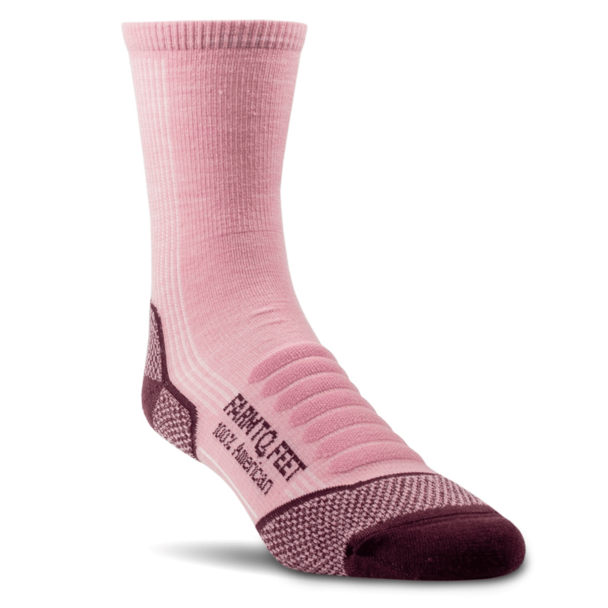 Farm to Feet Damascus Light Cushion 3/4 Crew Hiking Socks - Small / Foxglove