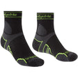 Bridgedale Mens Lightweight T2 Merino Sport 3/4 Crew Socks  -  Medium / Black