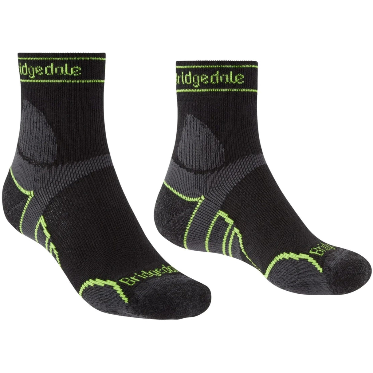 Bridgedale Mens Lightweight T2 Merino Sport 3/4 Crew Socks  -  Medium / Black