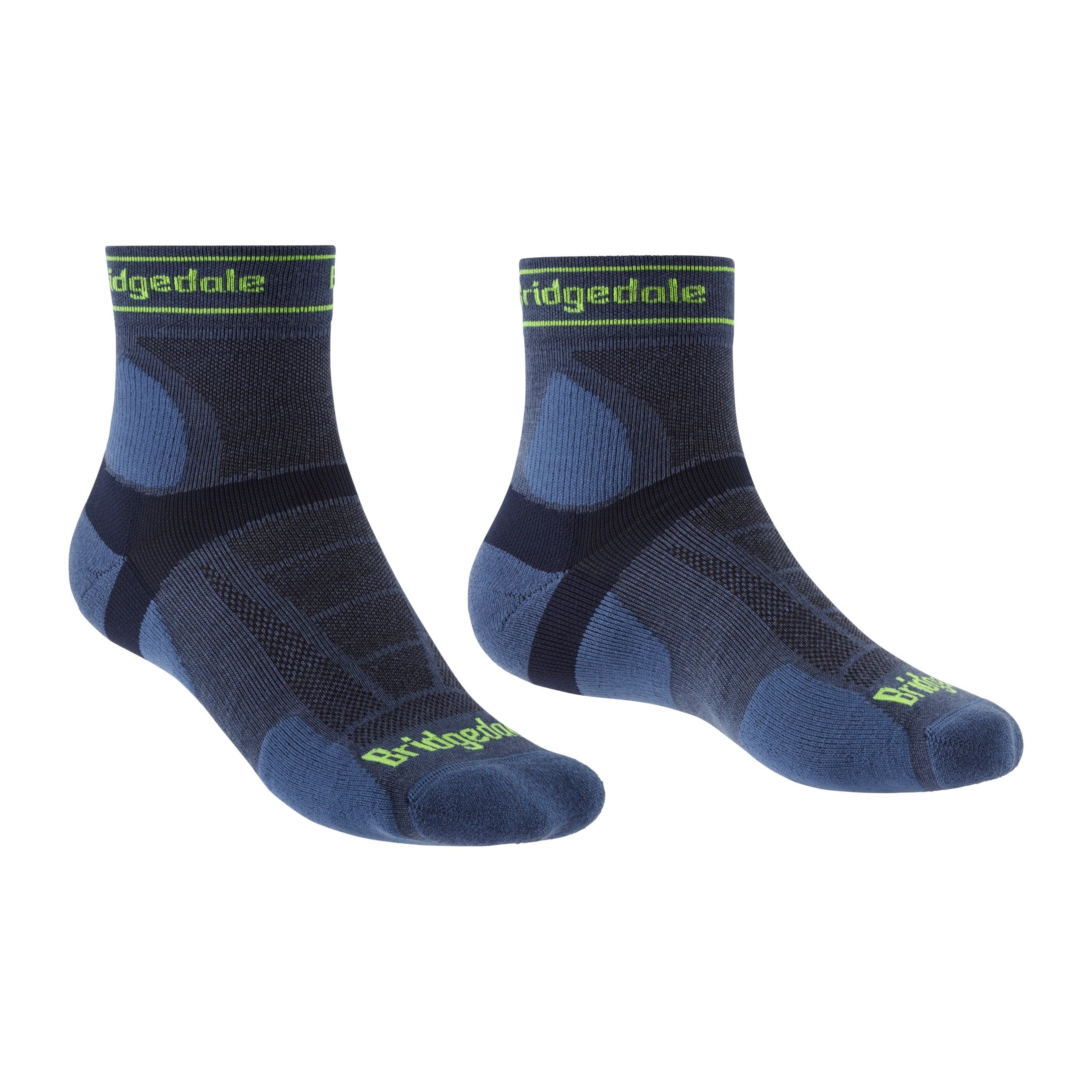 Bridgedale Mens Trail Run Ultralight Merino 3/4 Crew Socks  -  Medium / Blue