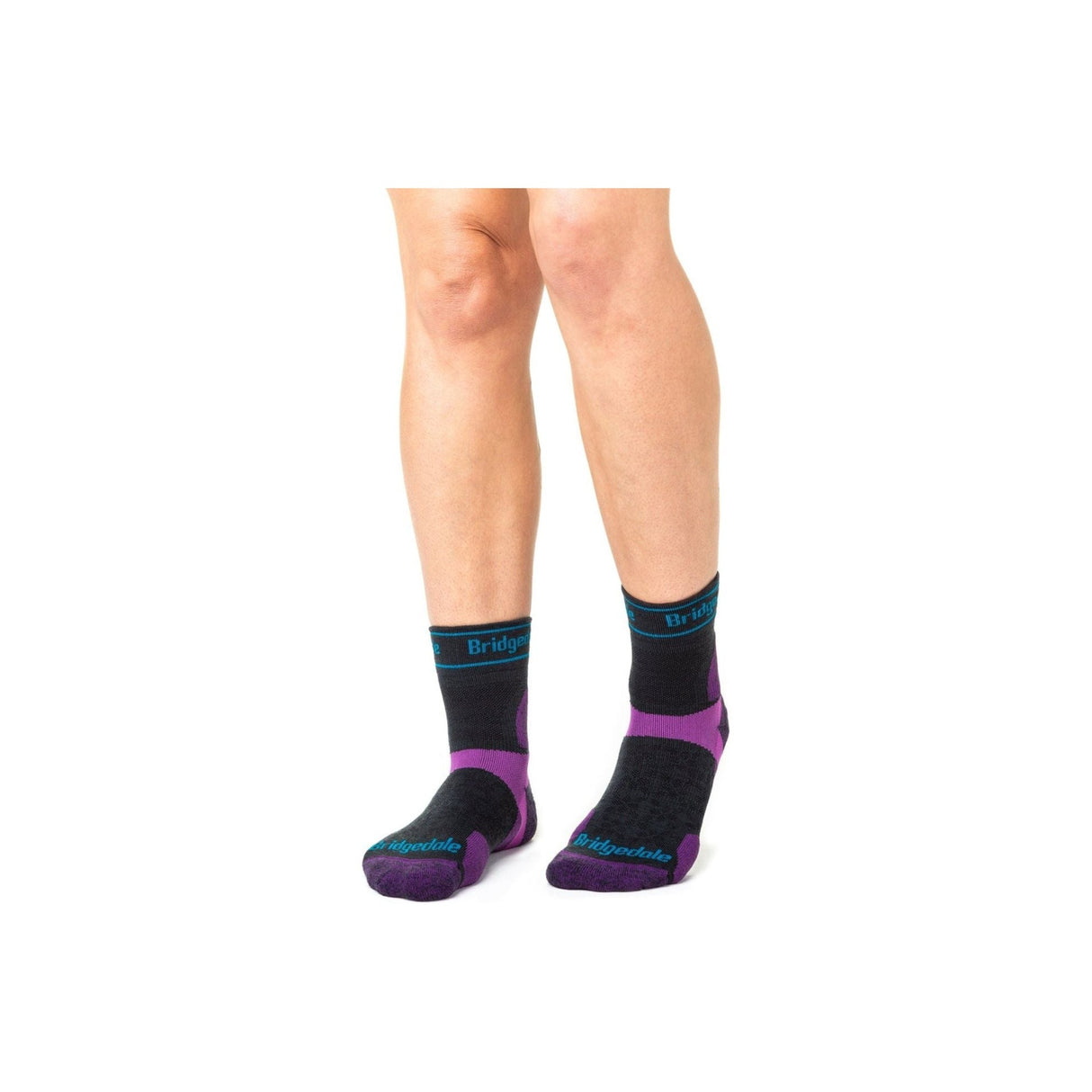 Bridgedale Womens Trail Run Ultralight Merino 3/4 Crew Socks  -