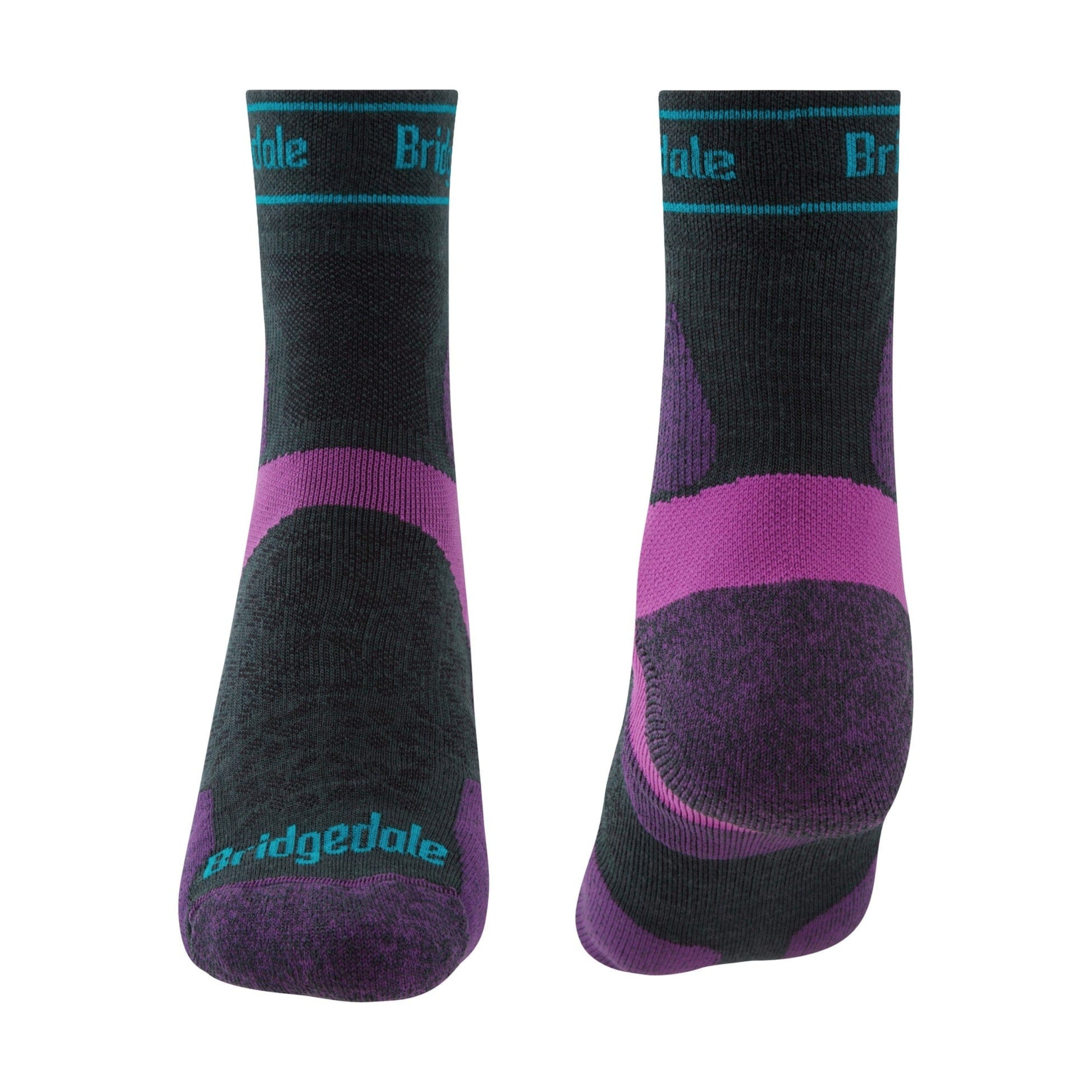 Bridgedale Womens Trail Run Ultralight Merino 3/4 Crew Socks  -