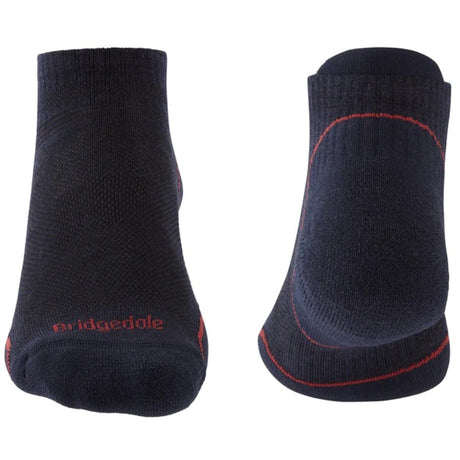 Bridgedale Mens Hike Ultralight Merino Low Socks  -  Medium / Navy/Red