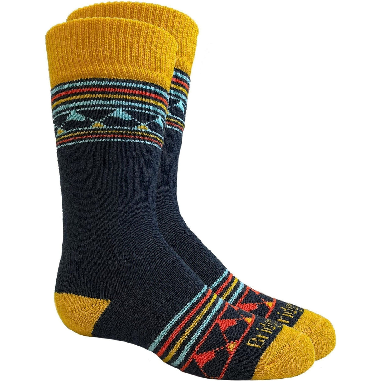 Bridgedale Kids Ski Merino Endurance 2-Pack Socks  -  Small / Blue/Yellow