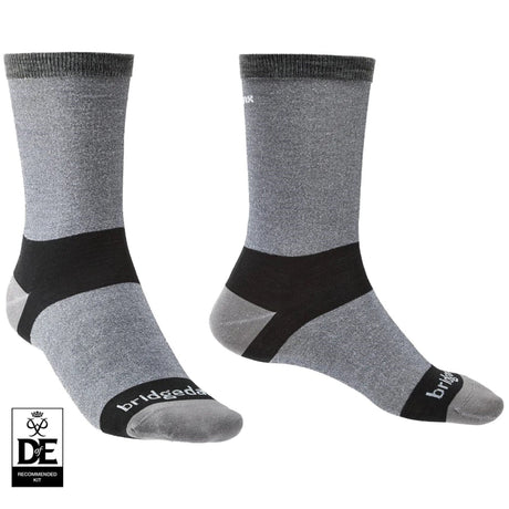 Bridgedale Mens Base Layer Coolmax Liner 2-Pack Socks  -  Small / Gray