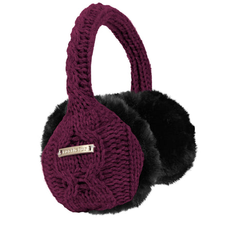 Turtle Fur Ear Muffin Faux Fur Lined Adjustable Earmuffs  -  One Size Fits Most / Mulberry