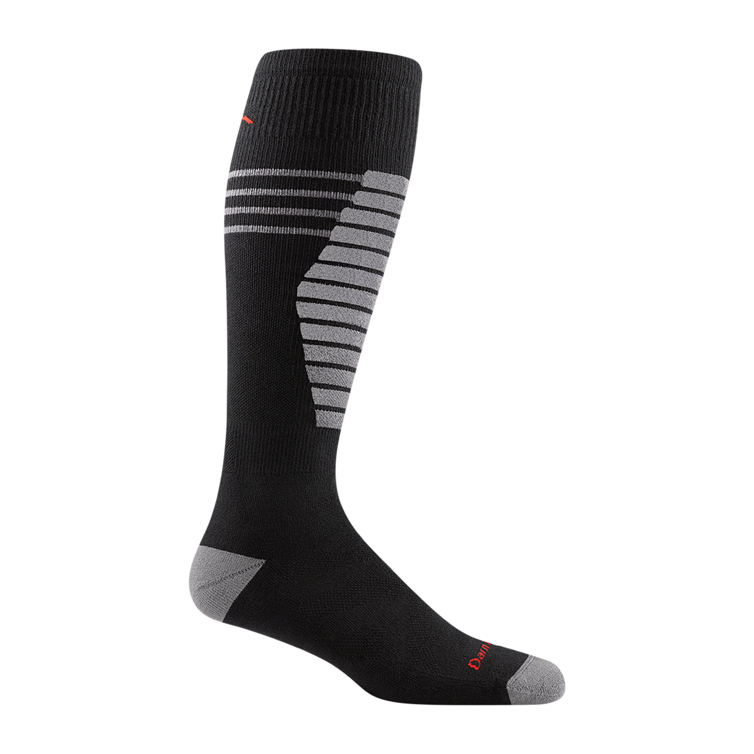 Darn Tough Mens Edge Thermolite Over-the-Calf Midweight Ski & Snowboard Socks - Clearance  -  Medium / Black