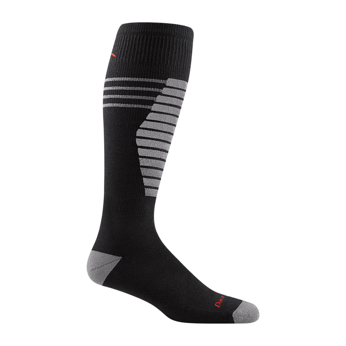 Darn Tough Mens Edge Thermolite Over-the-Calf Midweight Ski & Snowboard Socks - Clearance  -  Medium / Black