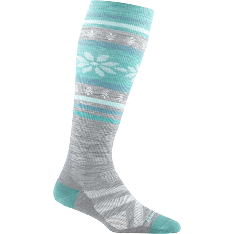 Darn Tough Womens Alpine Over-the-Calf Lightweight Ski & Snowboard Socks - Clearance  -  Small / Gray