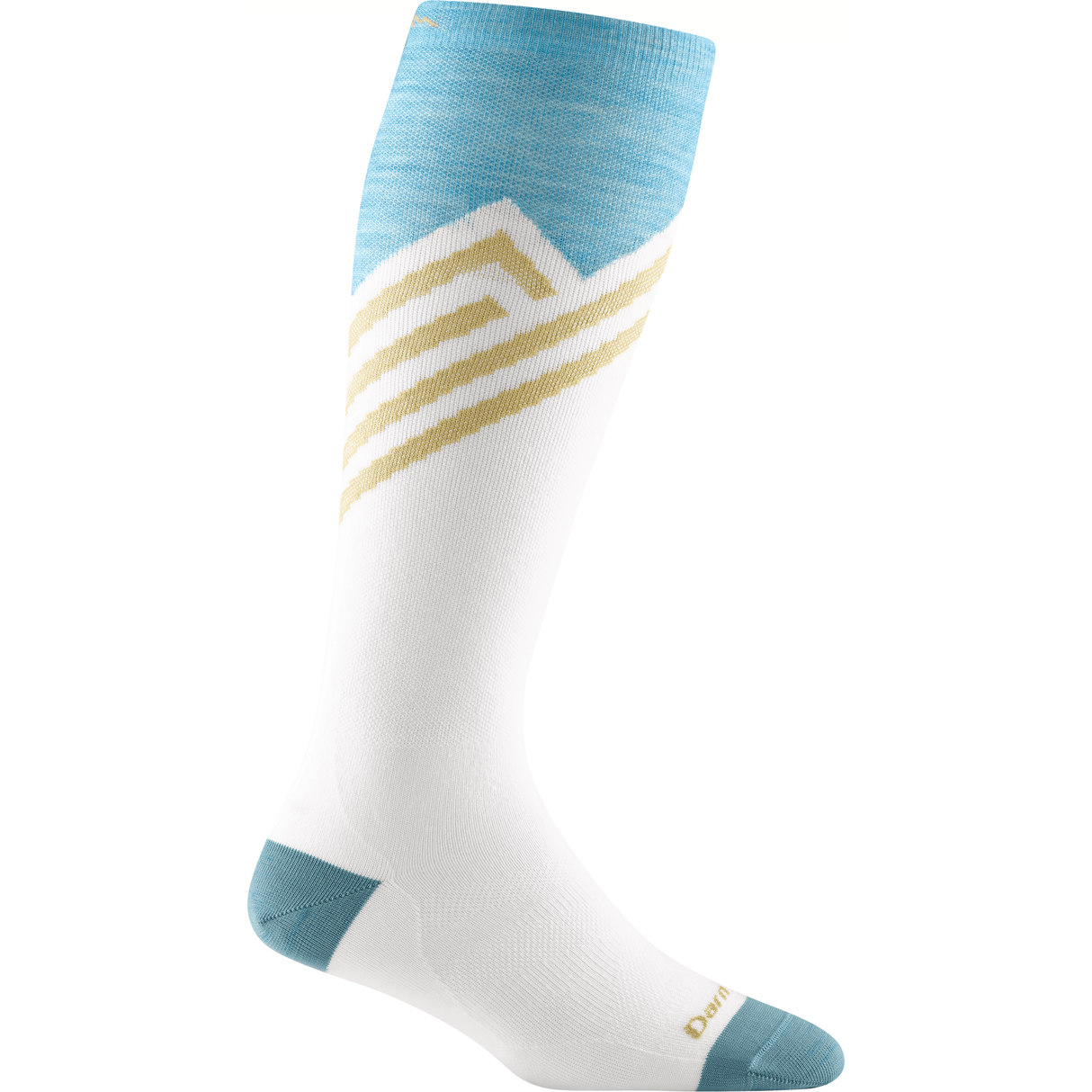 Darn Tough Womens Peaks RFL Over-the-Calf Ultra-Lightweight Ski & Snowboard Socks - Small / White