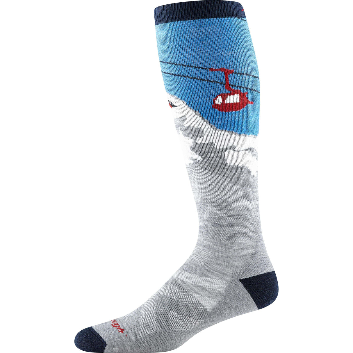 Darn Tough Mens Heady Yeti Over-the-Calf Midweight Ski & Snowboard Socks -