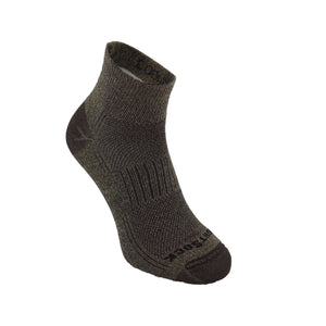Wrightsock Coolmesh II Quarter Socks  -  Small / Khaki Twist / Single Pair