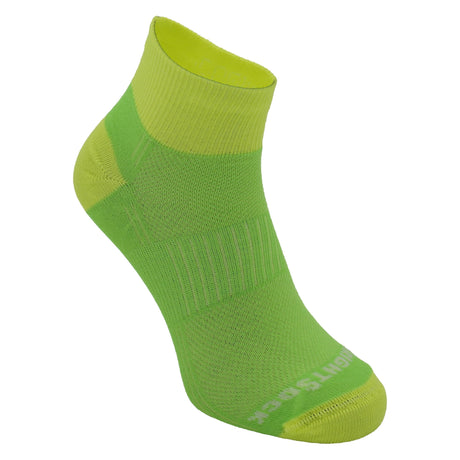 Wrightsock Coolmesh II Quarter Socks  -  Small / Lemon Lime / Single Pair