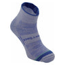 Wrightsock Coolmesh II Quarter Socks  -  Small / Serenity Blue / Single Pair