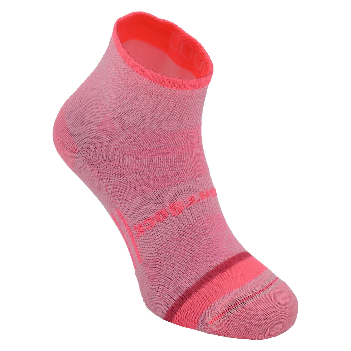 Wrightsock Coolmesh II Quarter Socks  -  Small / Strawberry Pink / Single Pair