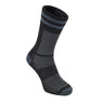 Wrightsock Coolmesh II Crew Socks  -  Small / Black/Grey Stripes
